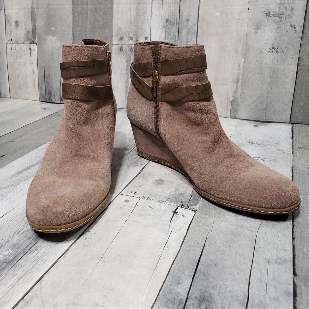 Franco Sarto Ariella Wedge Ankle Booties Sz 11